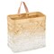 mDesign Woven Ombre Bamboo Hanging Wall Storage Organizer Basket, Natural/White